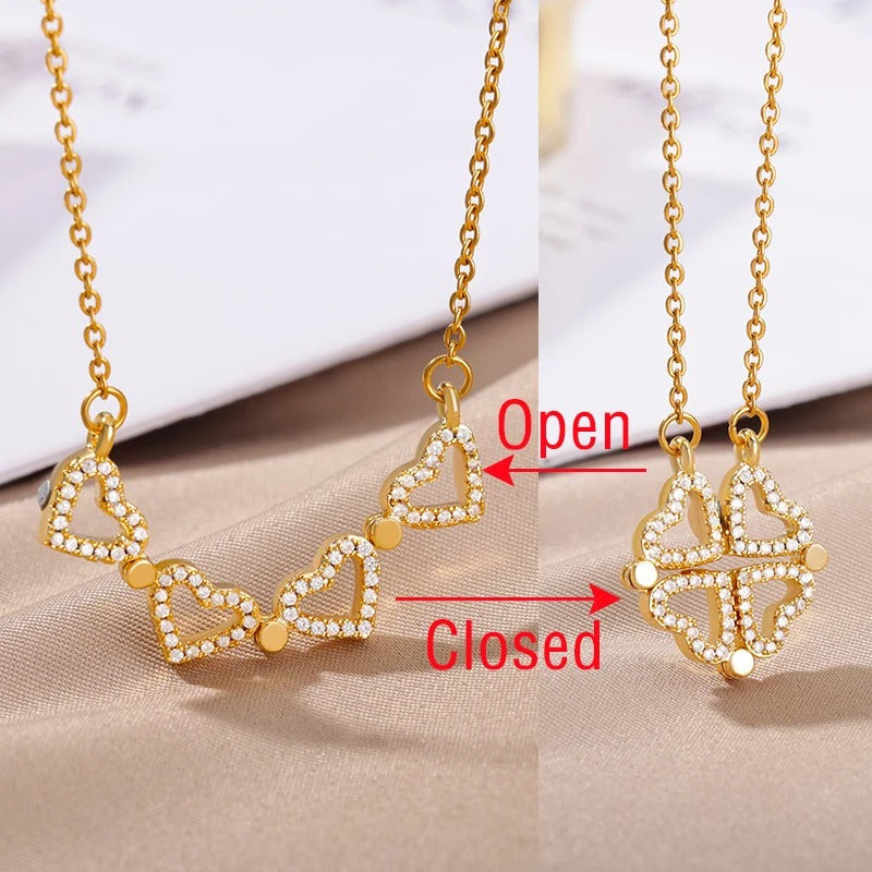 Collar Trébol Corazón para Mujer, Joyería Elegante, Regalo Perfecto