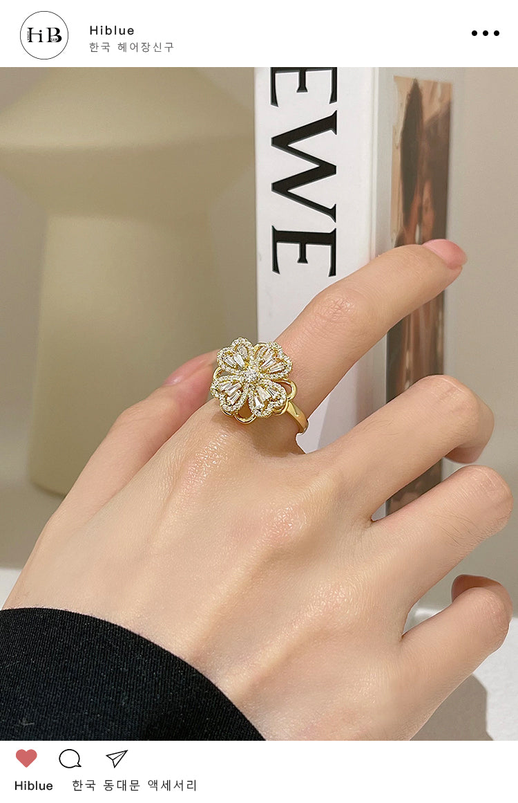 El Secreto para Reducir el Estrés: Anillo Giratorio Trébol con Diseño Innovador