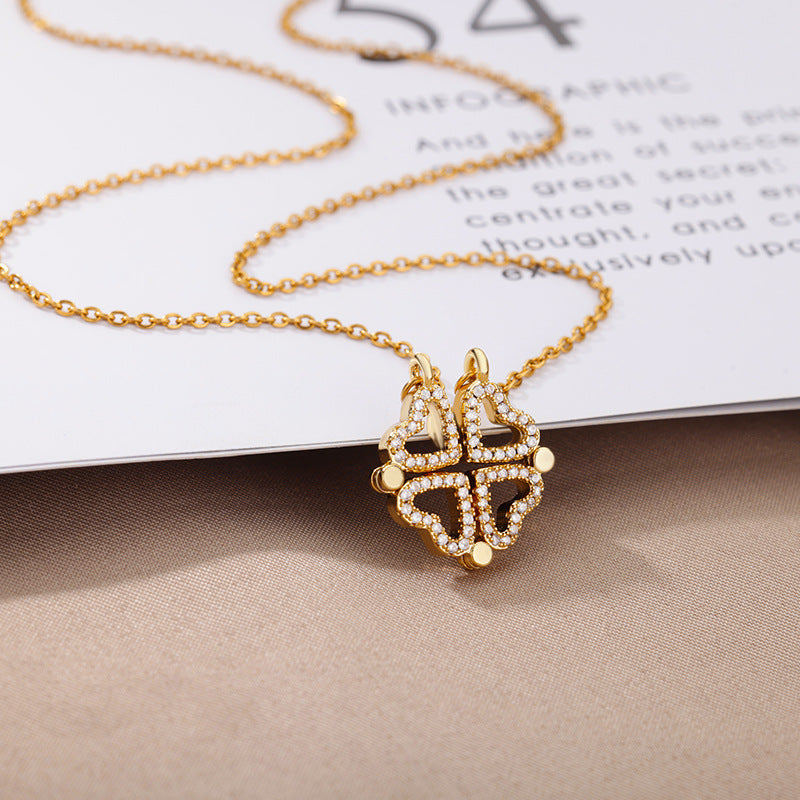 Collar Trébol Corazón para Mujer, Joyería Elegante, Regalo Perfecto