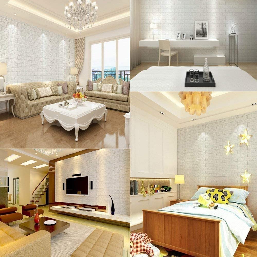 Papel Tapiz Lavable Textura 3d De Ladrillos Con Relieve