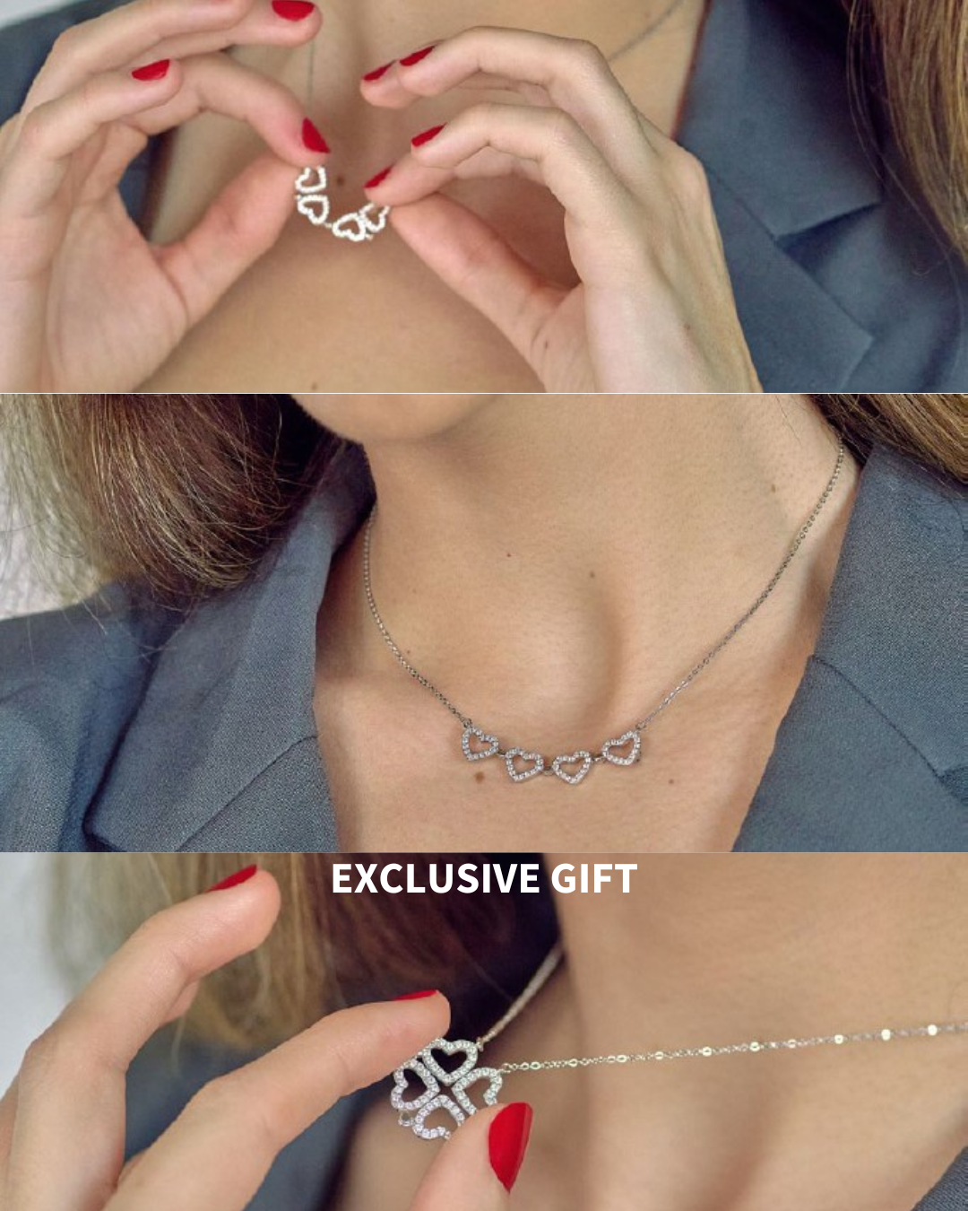 Collar Trébol Corazón para Mujer, Joyería Elegante, Regalo Perfecto