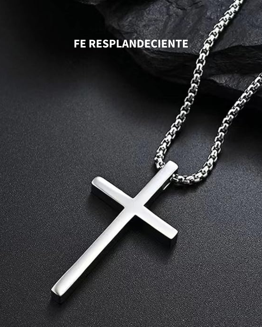 Collar Cruz Minimalista, Brillante Acero Unisex Regalo