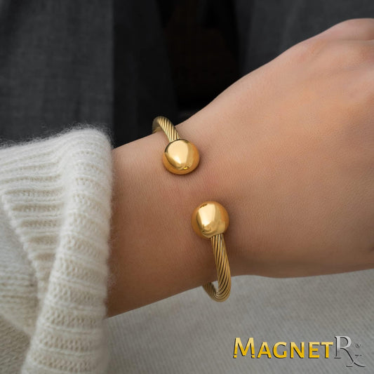 Pulsera Biomagnetica Acero Con Imanes Curativos Salud Artritis