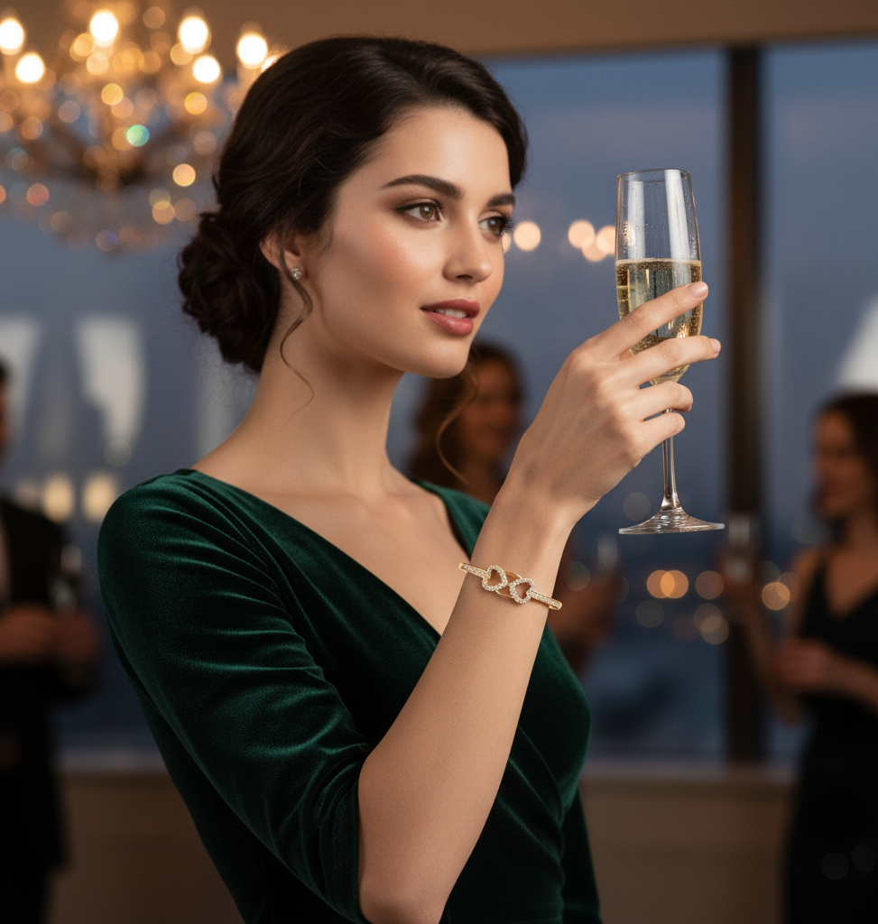 Pulsera de Oro 18k Xuping con Diamantes – Look Europeo Asiático