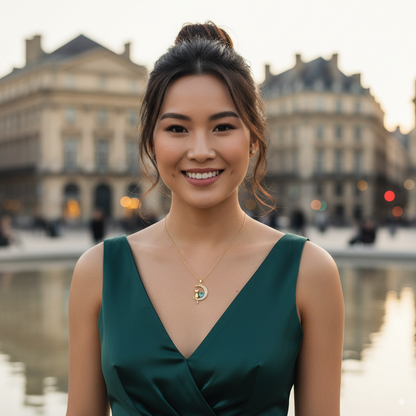 Collar Luna con Gato Regalo Mujer Exclusivo Tierno Fino Especial