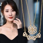 collar trébol corazón para mujer, joyería elegante, regalo perfecto