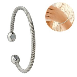 pulsera biomagnetica acero con imanes curativos salud artritis