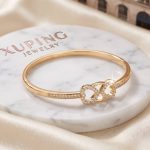 pulsera de oro 18k xuping con diamantes – look europeo asiático