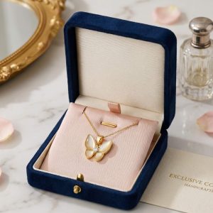 collar de mariposa con piedra crisoberilo regalo