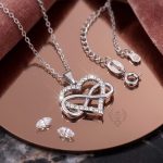 collar colgante corazón infinito amor regalo joyería exclusiva