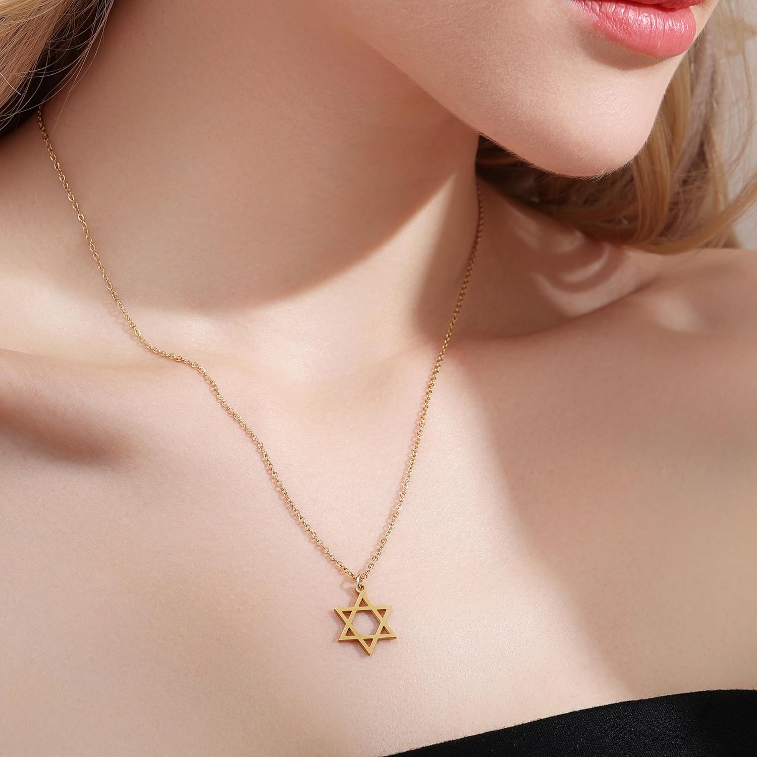 collar estrella de david protección para mujer